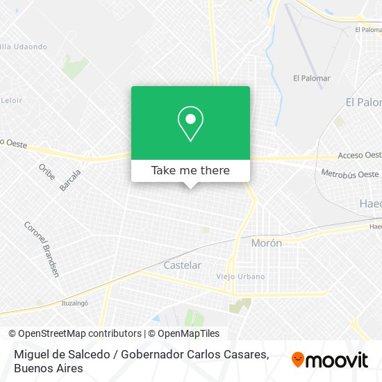 Miguel de Salcedo / Gobernador Carlos Casares map