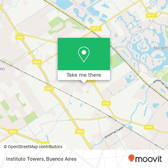 Instituto Towers map