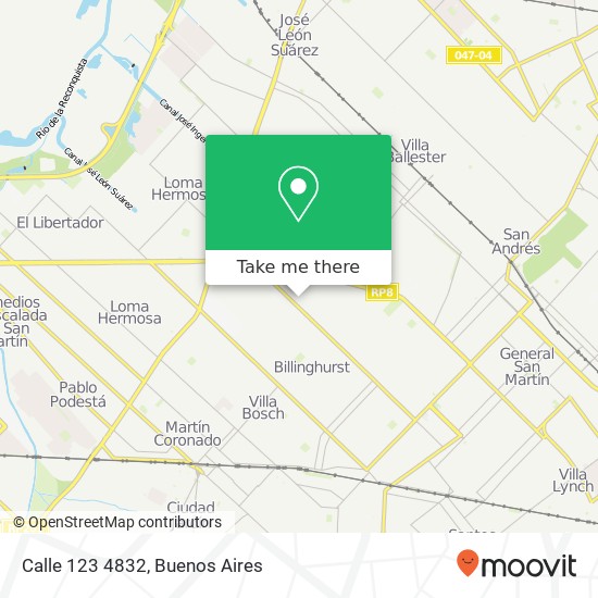 Calle 123 4832 map