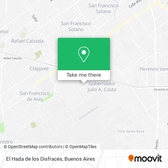 El Hada de los Disfraces map