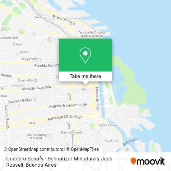 Mapa de Criadero Schafy - Schnauzer Miniatura y Jack Russell
