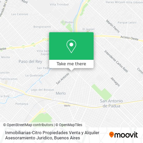 Mapa de Inmobiliarias-Citro Propiedades Venta y Alquiler Asesoramiento Juridico