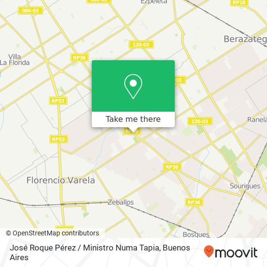 Mapa de José Roque Pérez / Ministro Numa Tapia