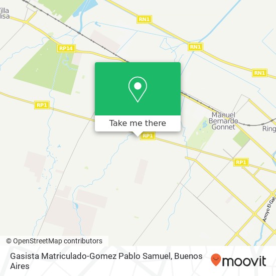 Mapa de Gasista Matriculado-Gomez Pablo Samuel