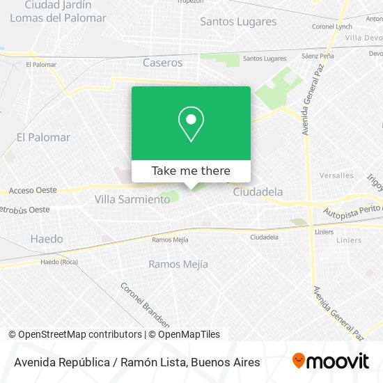 Avenida República / Ramón Lista map