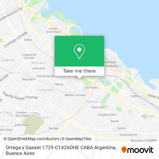 Ortega y Gasset 1729  C1426DHE CABA  Argentina map