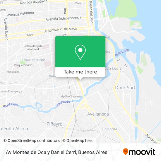 Mapa de Av  Montes de Oca y Daniel Cerri