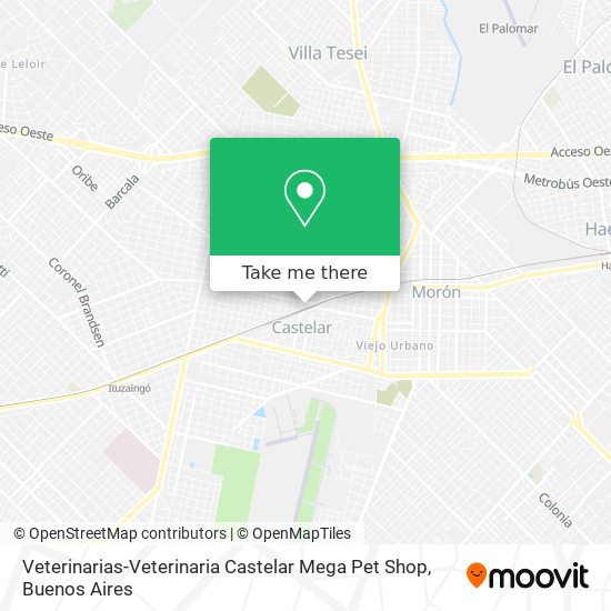 Mapa de Veterinarias-Veterinaria Castelar Mega Pet Shop