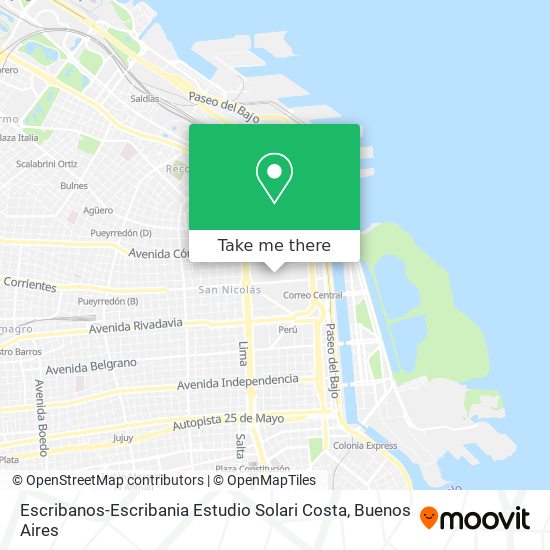 Mapa de Escribanos-Escribania Estudio Solari Costa