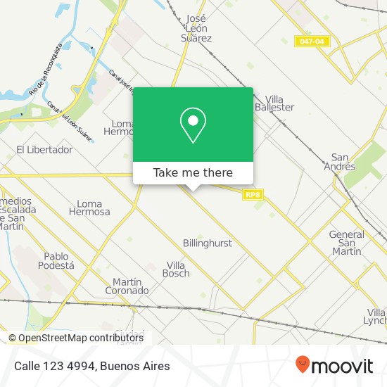 Calle 123 4994 map