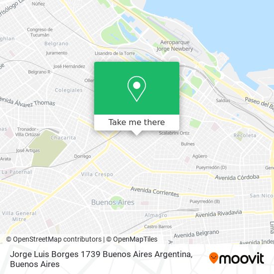 Jorge Luis Borges 1739  Buenos Aires  Argentina map