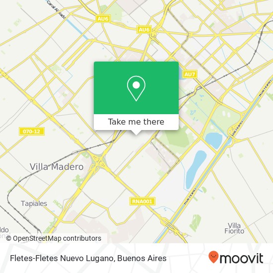 Fletes-Fletes Nuevo Lugano map