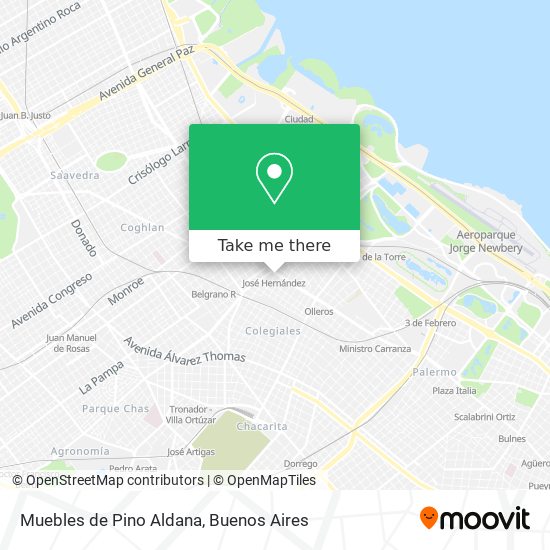 Muebles de Pino Aldana map
