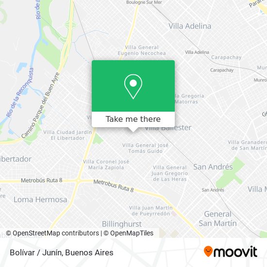 Bolívar / Junín map