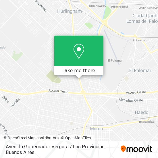 Mapa de Avenida Gobernador Vergara / Las Provincias