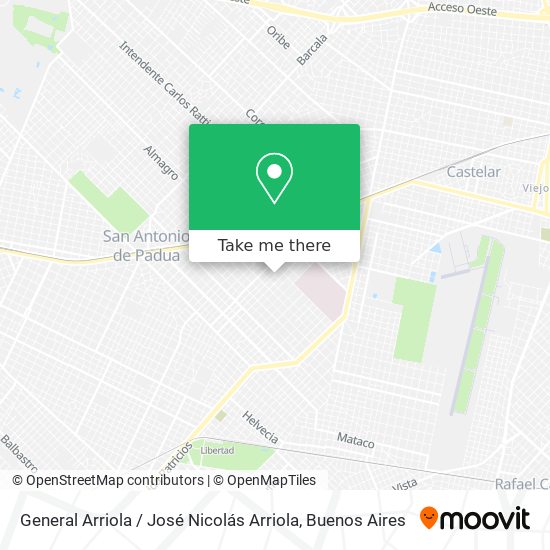 General Arriola / José Nicolás Arriola map