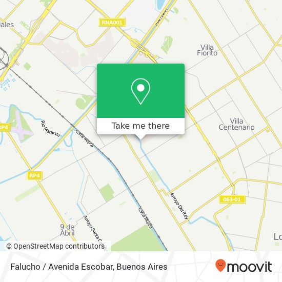Mapa de Falucho / Avenida Escobar