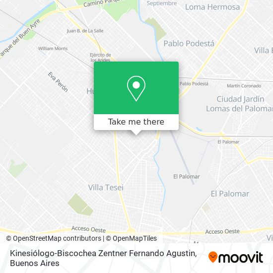 Kinesiólogo-Biscochea Zentner Fernando Agustin map