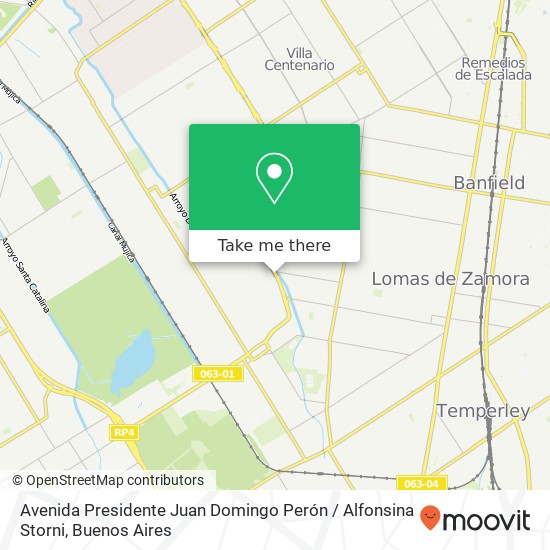 Avenida Presidente Juan Domingo Perón / Alfonsina Storni map