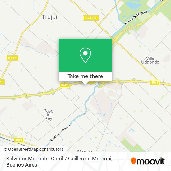 Salvador María del Carril / Guillermo Marconi map