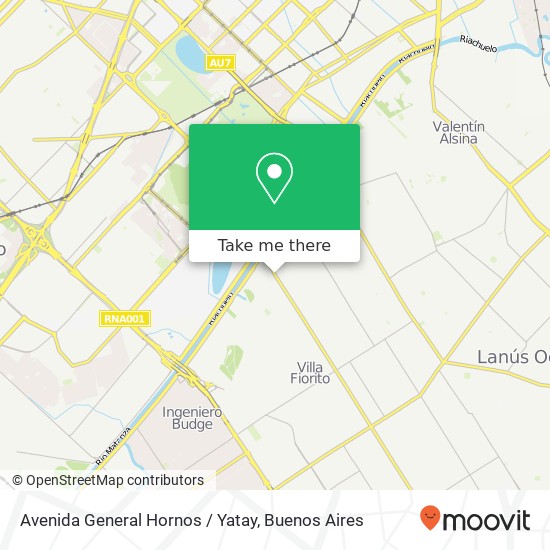 Avenida General Hornos / Yatay map