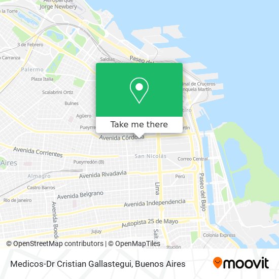 Medicos-Dr Cristian Gallastegui map