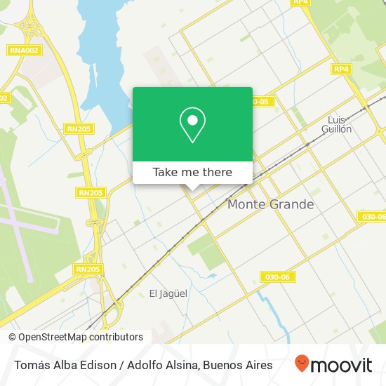 Tomás Alba Edison / Adolfo Alsina map