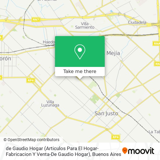 de Gaudio Hogar (Articulos Para El Hogar-Fabricacion Y Venta-De Gaudio Hogar) map