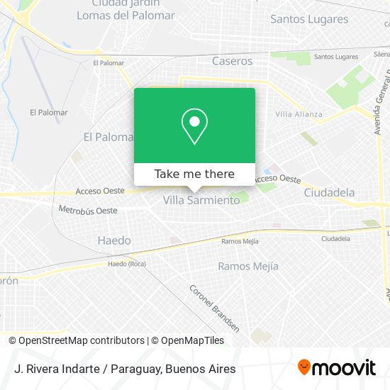 Mapa de J. Rivera Indarte / Paraguay