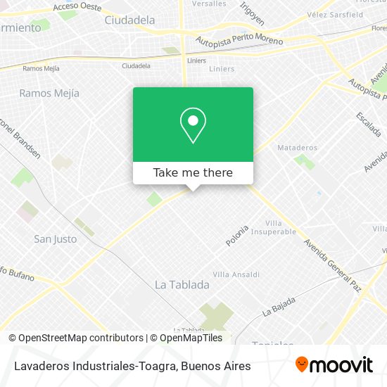 Mapa de Lavaderos Industriales-Toagra