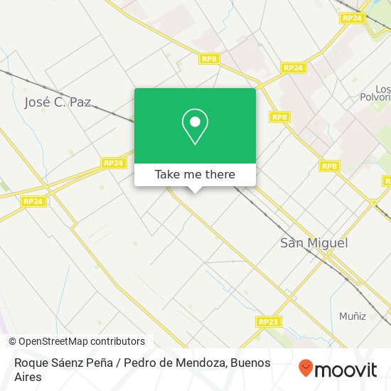 Roque Sáenz Peña / Pedro de Mendoza map