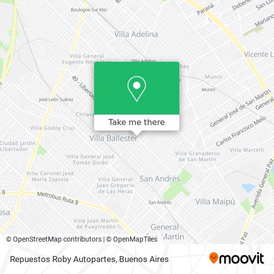 Mapa de Repuestos Roby Autopartes
