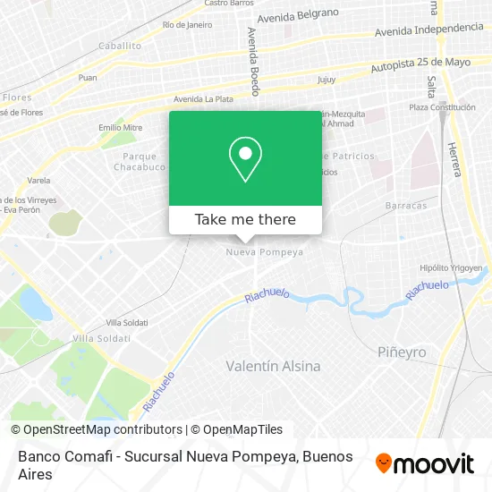 Mapa de Banco Comafi - Sucursal Nueva Pompeya
