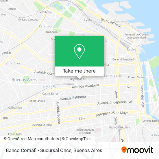 Banco Comafi - Sucursal Once map