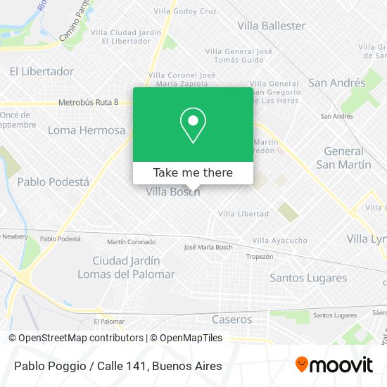 Mapa de Pablo Poggio / Calle 141