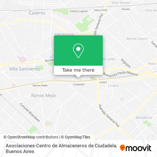 Asociaciones-Centro de Almaceneros de Ciudadela map
