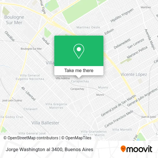 Mapa de Jorge Washington al 3400