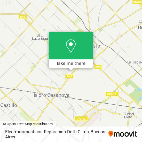 Electrodomesticos-Reparacion-Dotti Clima map