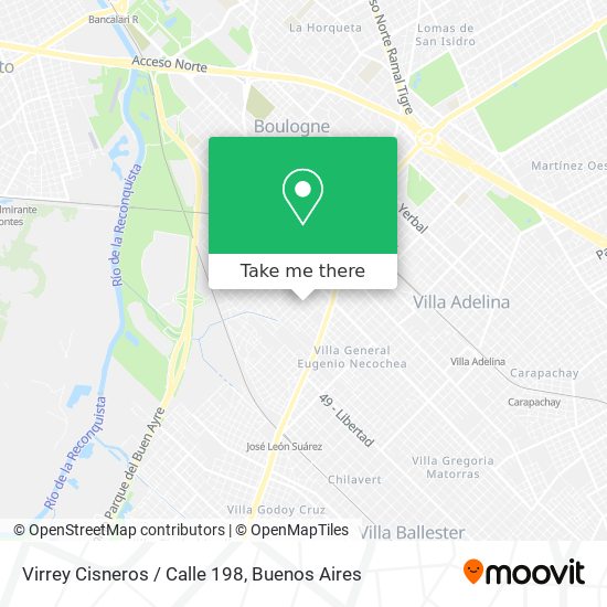 Virrey Cisneros / Calle 198 map