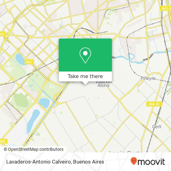 Lavaderos-Antonio Calveiro map