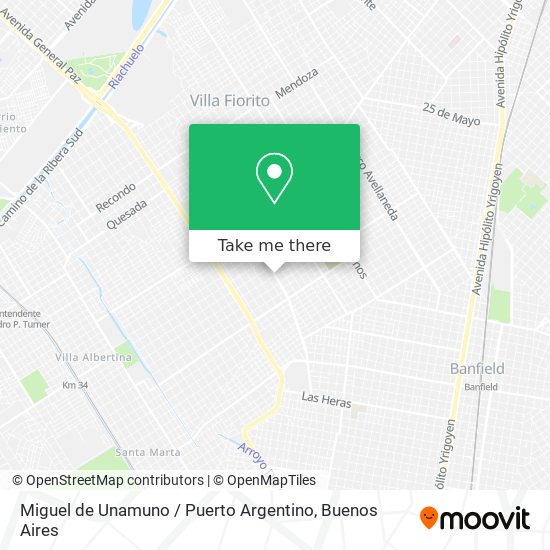 Mapa de Miguel de Unamuno / Puerto Argentino