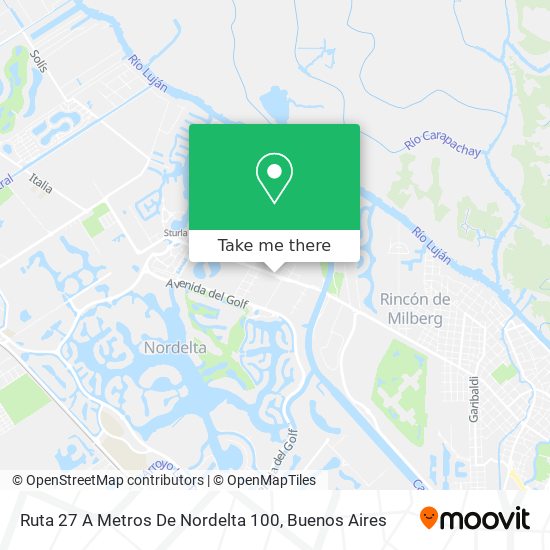 Mapa de Ruta 27 A Metros De Nordelta 100