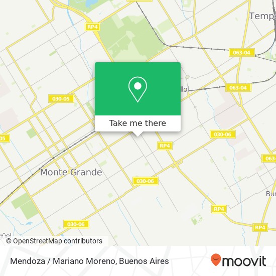Mapa de Mendoza / Mariano Moreno
