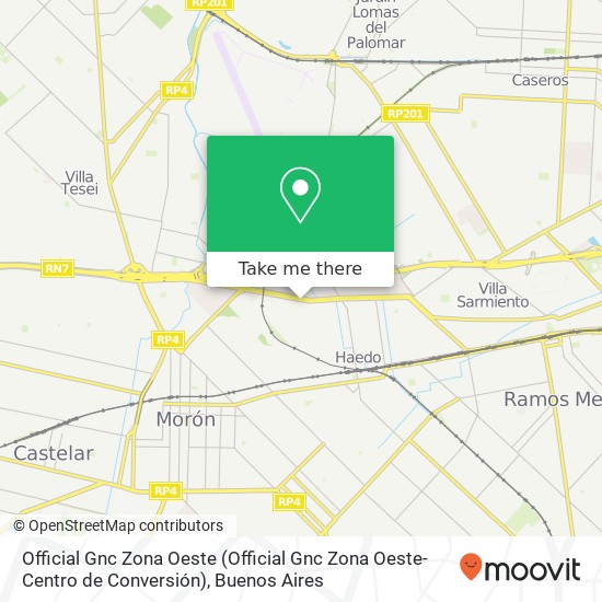 Official Gnc Zona Oeste (Official Gnc Zona Oeste-Centro de Conversión) map