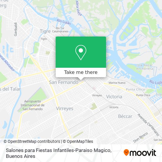 Mapa de Salones para Fiestas Infantiles-Paraiso Magico