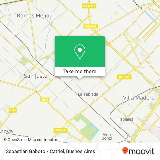 Mapa de Sebastián Gaboto / Catriel