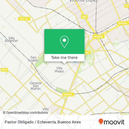 Pastor Obligado / Echeverría map