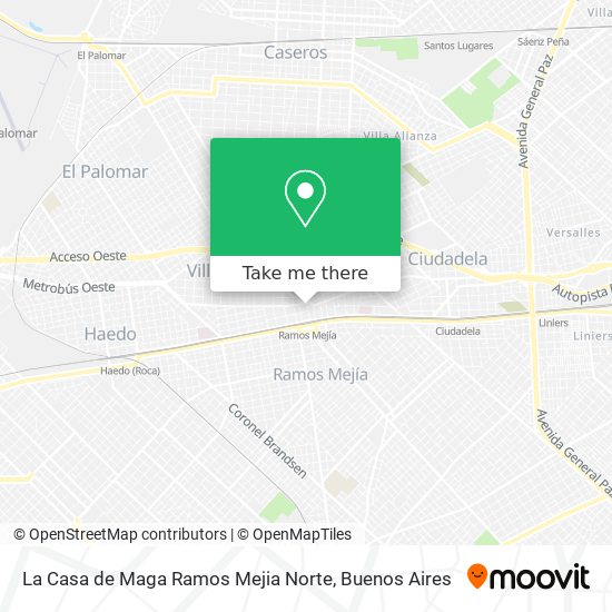 La Casa de Maga Ramos Mejia Norte map