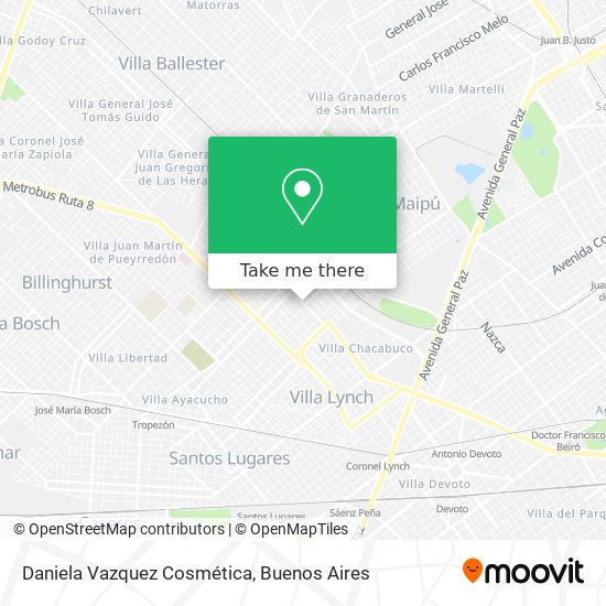 Mapa de Daniela Vazquez Cosmética