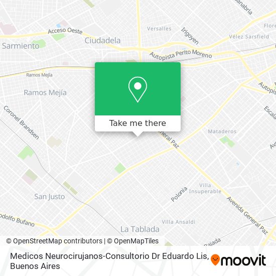 Medicos Neurocirujanos-Consultorio Dr Eduardo Lis map